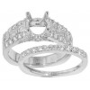 1.70 CT Semi Mount Round Cut Diamond Engagement Ring